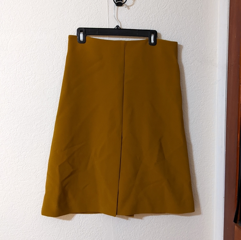 COS Mustard Midi Skirt